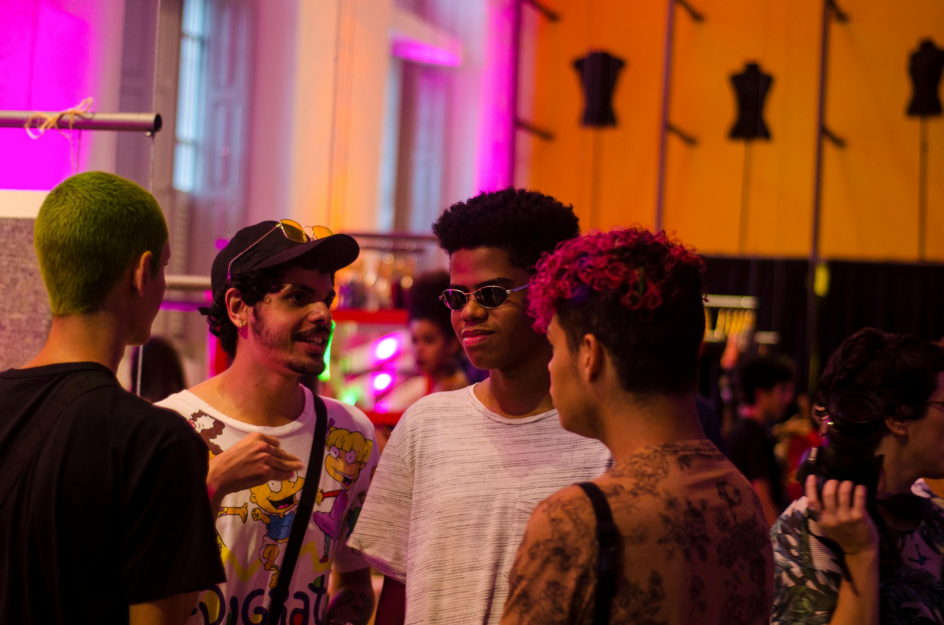 People enjoying a vibrant local event